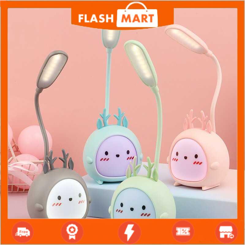 FLASHMART Lampu Meja Hias LED Desk Lamp Antelope Deer 3 Mode Cool White - 2021B