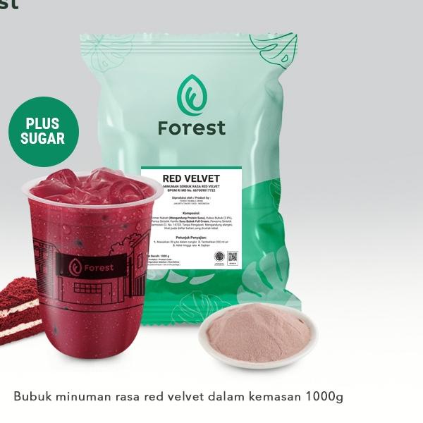 

Terbaru✅⭐Bubuk Minuman RED VELVET Powder 1000g PLUS GULA - Forest Bubble Drink
