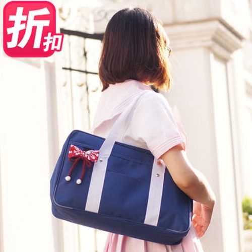 ♘Sera  Toko Jepang ortodoks JK seragam tas besar mahasiswa tas kain Oxford tas bahu tas wanita DK tas