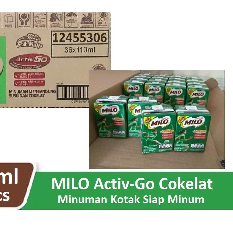 

Sale⭐✅Susu Milo Kotak Coklat ACTIVE GO UHT - ukuran 115 ml MENJADI 110 ml (1 dus isi 36)