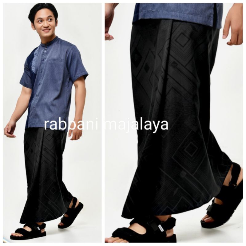 RABBANI SARUNG THABRAN - sarung rabbani palestine styles motif zaid - sarung hitam rabbani - sarung 