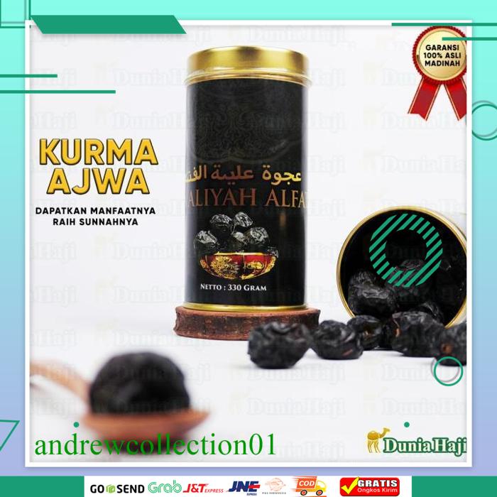 

KURMA AJWA ALIYAH AL FATIH KALENG EXCLUSIVE 330 GRAM ASLI MADINAH BEST QUALITY