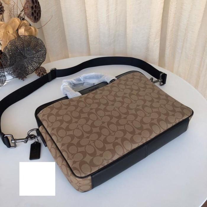 Coach Men Briefcase With Strap Monogram Branded Bag