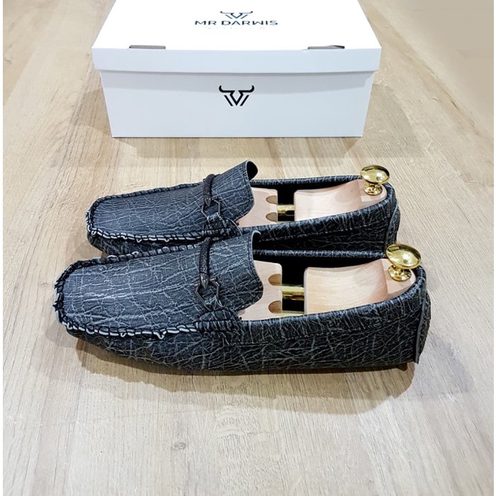 Terlaris Mr Darwis Sepatu Loafers Slip On Mocassin Pria Kulit Mr017