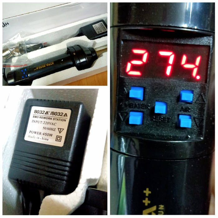 Terlaris Solder Uap/Blower Portable 8032 Digital
