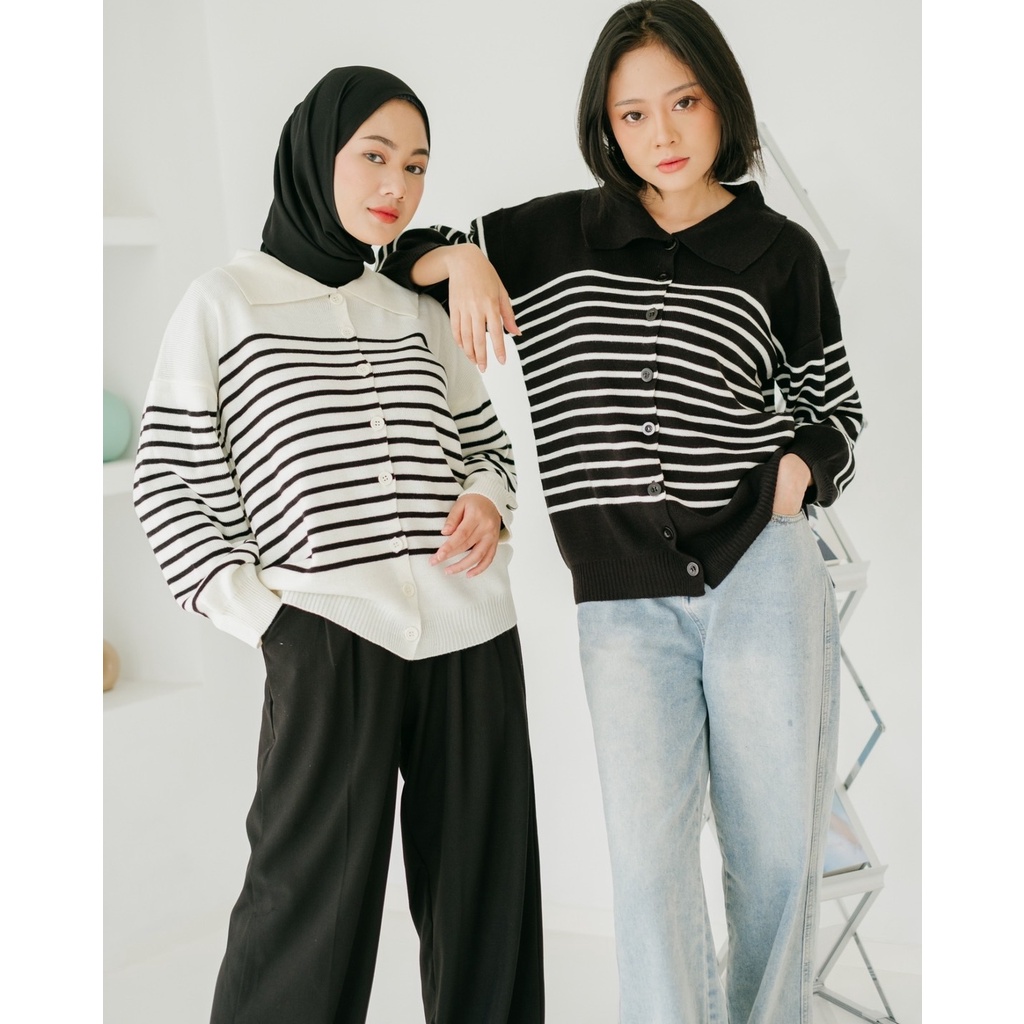 Myrubylicious PAIGE LONGSLEEVE | BAJU WANITA | LONGSLEEVE LENGAN PANJANG | LONGSLEEVE STRIPE