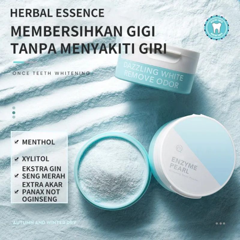 PEMUTIH GIGI ENZYME PEARL PENGHILANG KARANG GIGI PERMANEN