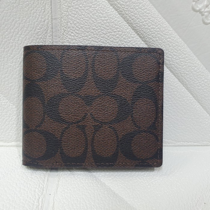 dompet pria Dompet coach pendek dompet pria - Cokelat(W8B7) dompet pria slot kartu dompet pria terba