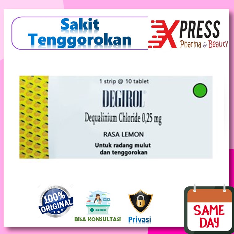 XPRESS  10 tablet Degirol Tablet Hisap Troches - Permen Sakit Tenggorokan FG