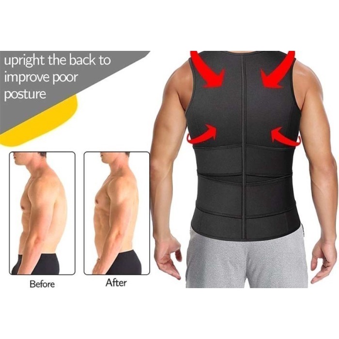 FMFIT zipper romp mens rompi korset vest resleting pria pengurus slim