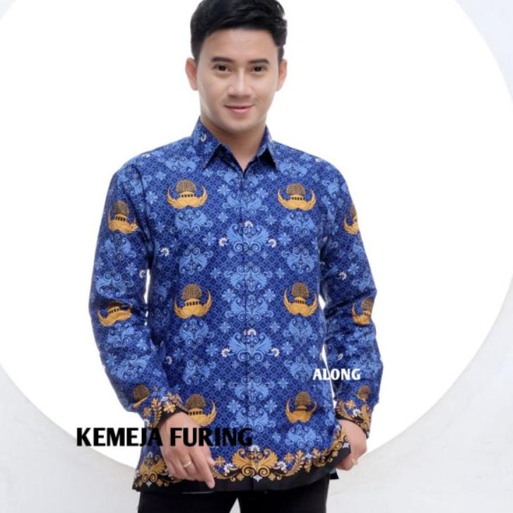 (Bisa Cod) Batik korpri 2022 pria dan wanita bahan katun halus C40s kemeja batik korpri cewek 2022 l