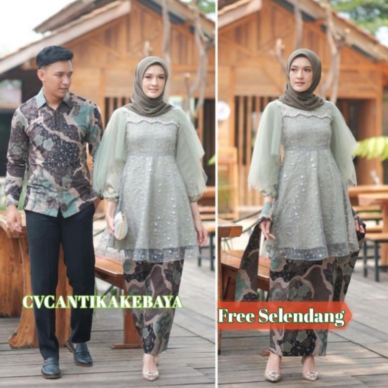 BATIK COUPLE KEBAYA TUNANGAN MODERN BRUKAT TERBARU 2022 PASANGAN KEKINIAN MEWAH GALMOR EXCLUSIVE BRO