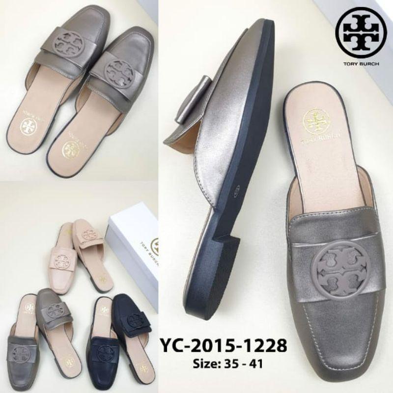 SEPATU TORY BURCH YC-2015-1228 LOGO MULE SANDAL