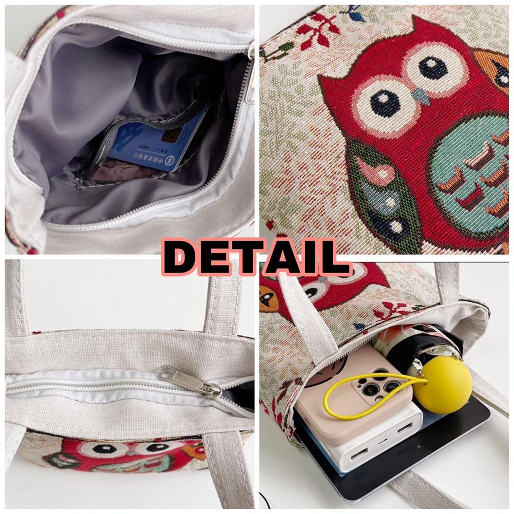 TAS JINJING KANVAS WANITA IMPORT TAS KANVAS MINI TAS GAJAH TFW 105