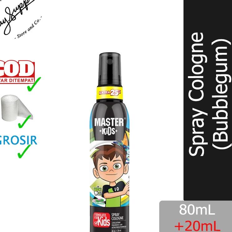 Sale H2t7S Master Kids Spray Cologne Ben 10 BUBBLEGUM 100mL (80mL + 20mL) EXTRA 25% / Parfum Anak 10