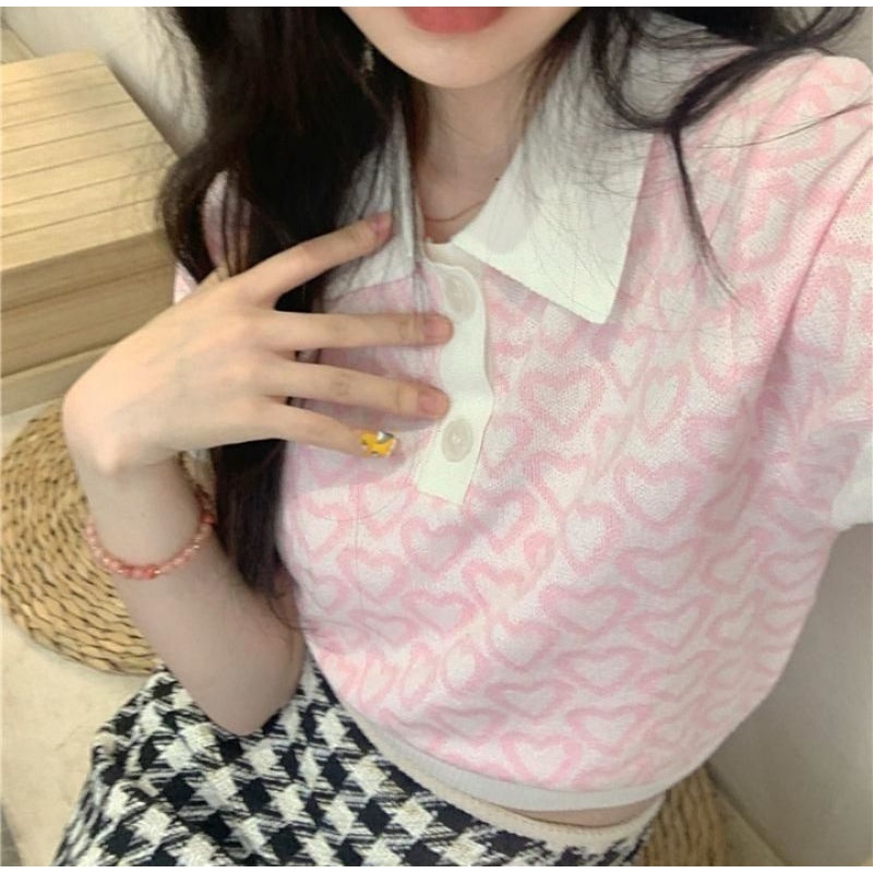 Hona Crop Top blouse Love import