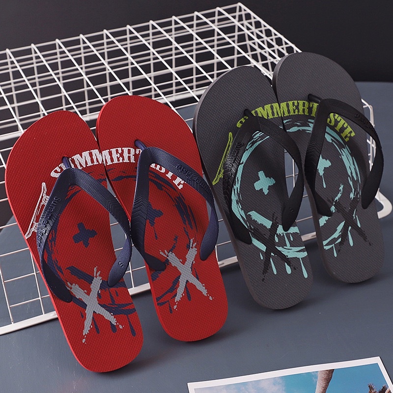Sandal Jepit Pria Motif X+