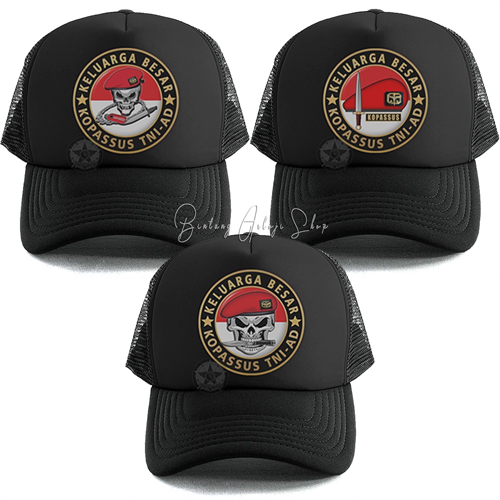 Topi Skull Keluarga Besar Kopassus Angkatan Darat Istimewa &amp; Murmer