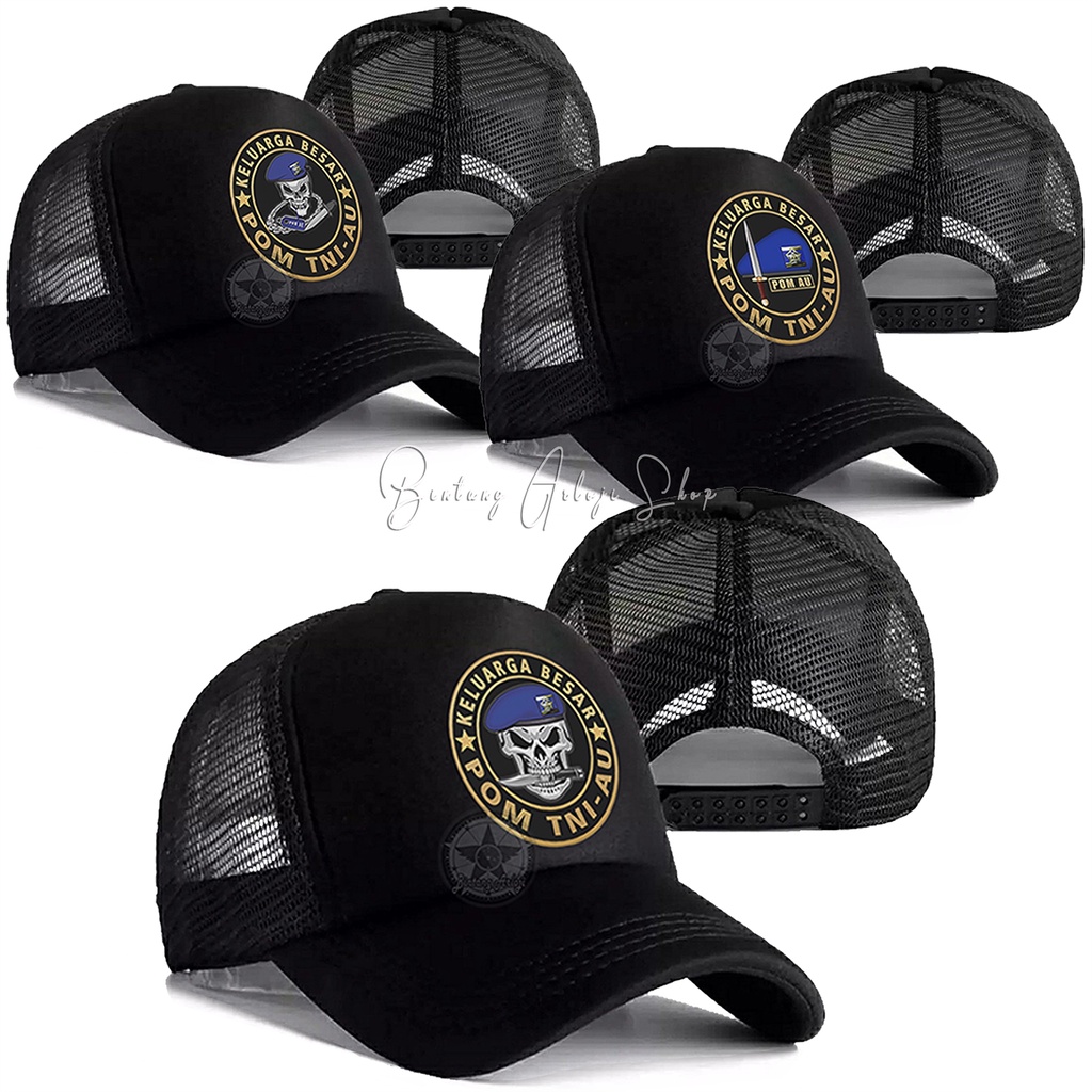 Topi Skull Keluarga Besar POM TNI-AU Istimewa &amp; Murmer