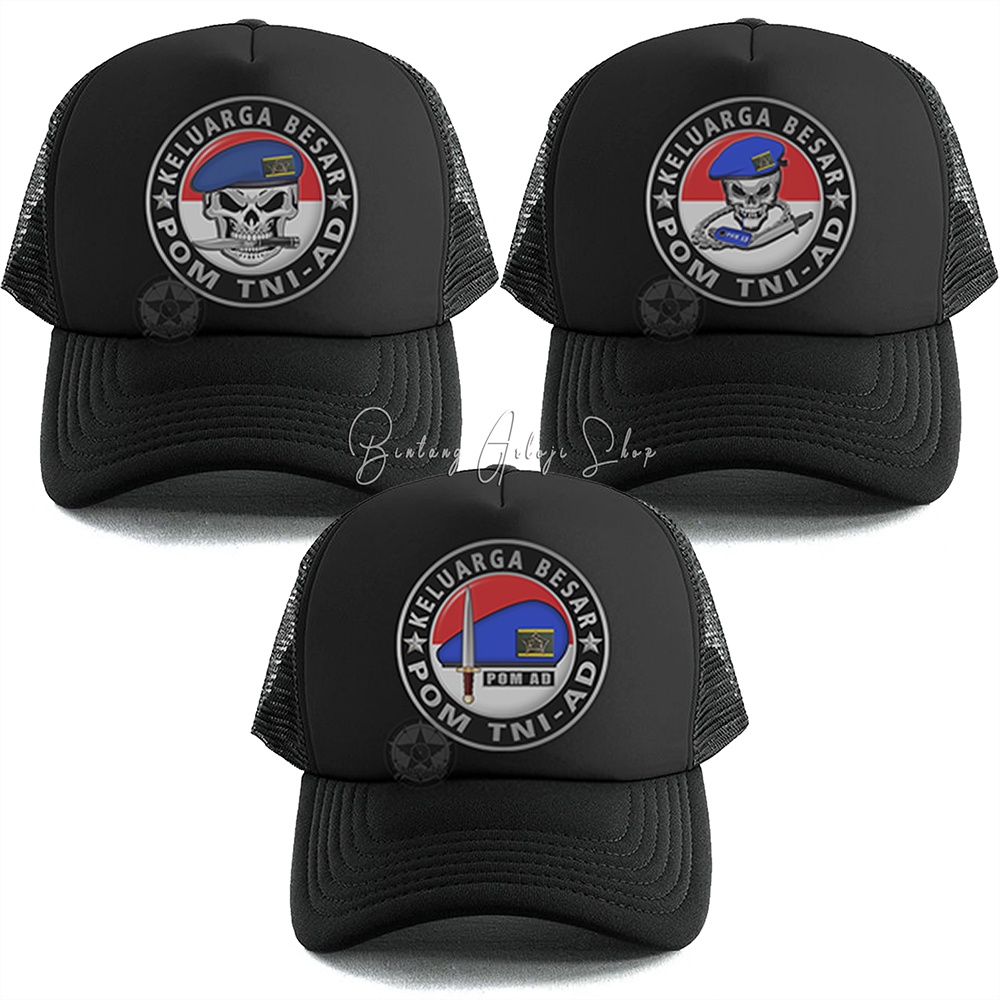 Topi Baret Keluarga Besar POM TNI-AD Limited Edition Silver