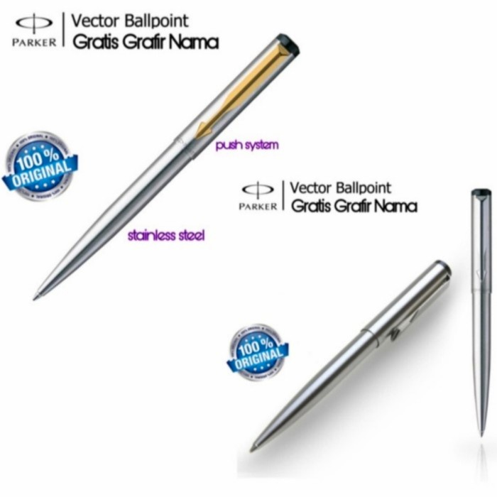 

TERLARIS Pulpen Parker Vector Matte ORIGINAL Ballpoint +GraFir Laser -S /ALAT TULIS AESTHETIC/ALAT