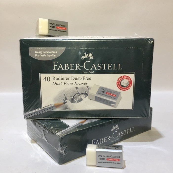 

BAYAR DITEMPAT Penghapus Pensil Faber Castell Putih B40 per pak isi 40bh /ALAT TULIS AESTHETIC/ALAT