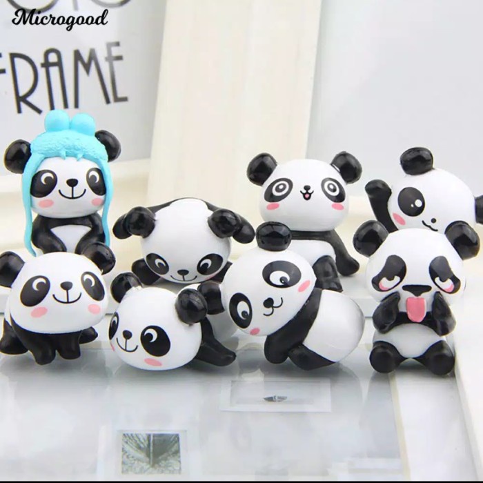 TERMURAH 8pcs Boneka Pajangan Action Figure Panda Miniatur pajangan dekorasi /FIGURE ANIME/FIGURE