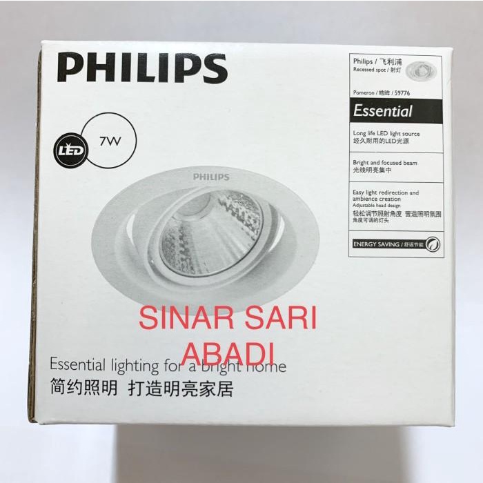 Downlight Led Philips 7W 7 Watt Pomeron 59776
