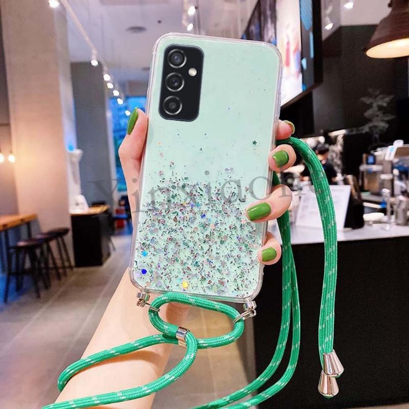 Case Tali Nagita Samsung Galaxy A24 4G/5G Lanyard Glitter Gantungan