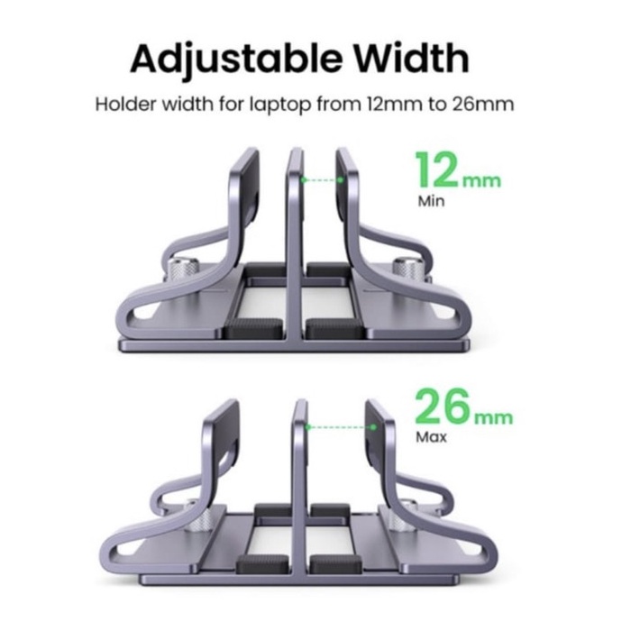 Vertical Notebook Stand Holder UGreen 60643 Dual Slot - 60643