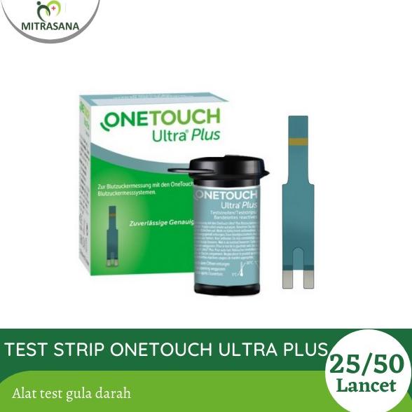 Test Strip Onetouch Ultra Plus Isi 25 Lancet / 50 Lancet