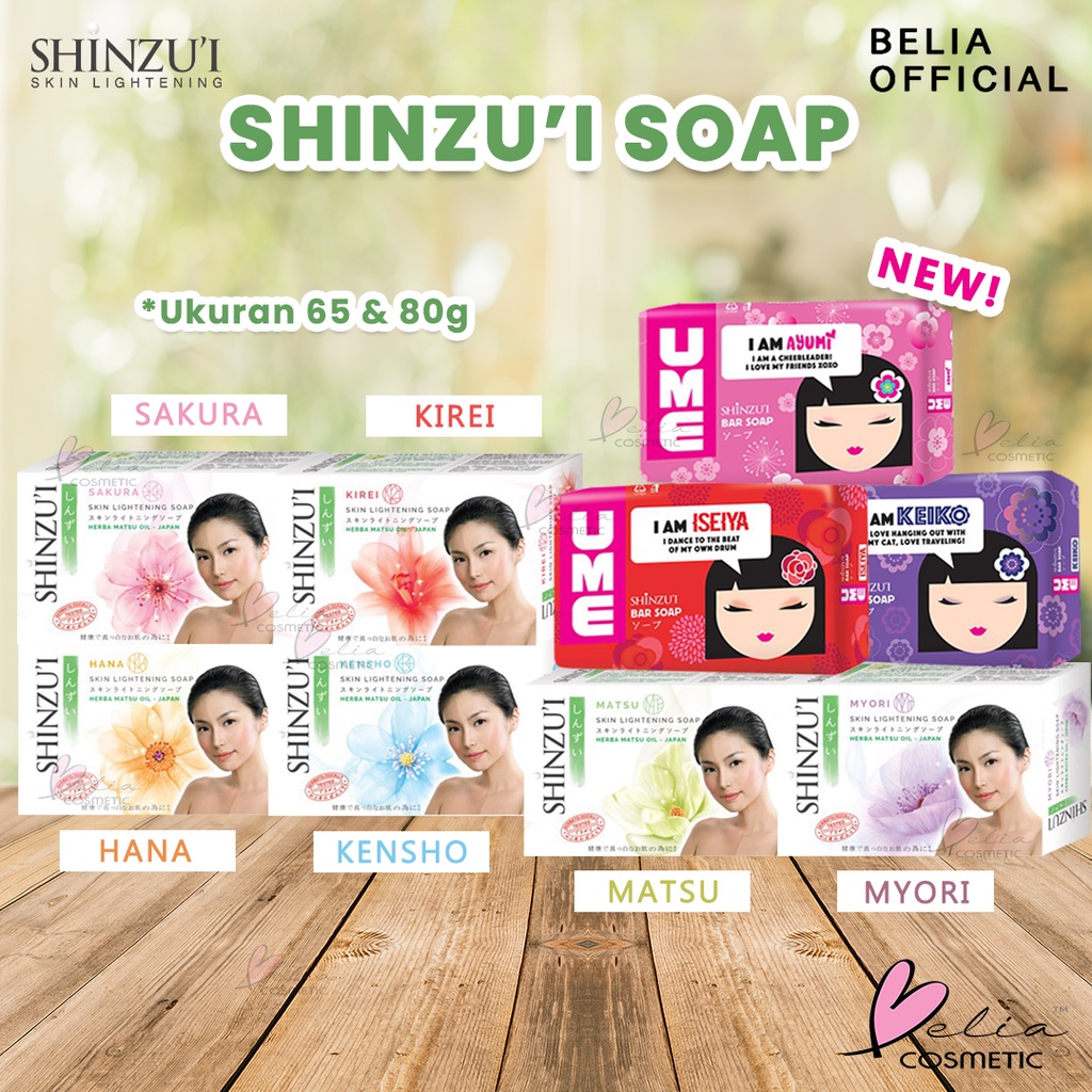 ❤ BELIA ❤ Shinzui Skin Lightening Bar Soap 65gr, 85gr | Sabun Mandi Batang Shinzu'i