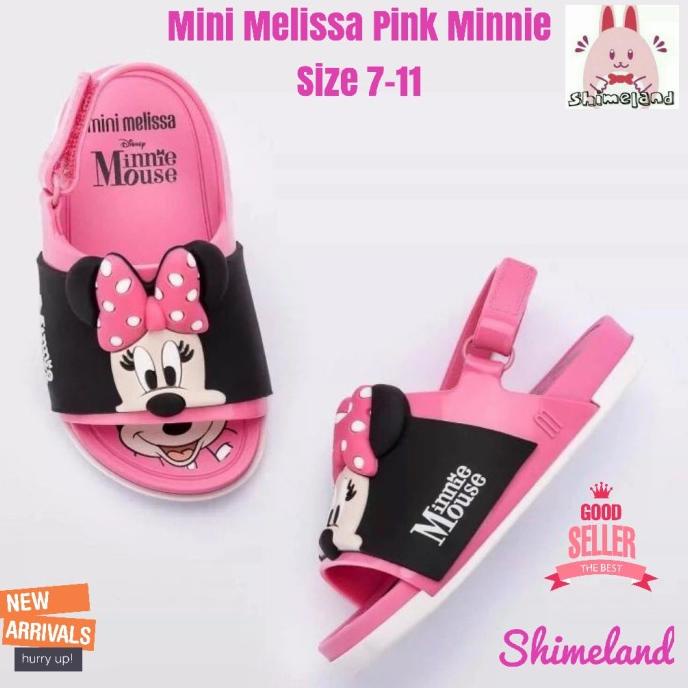 Mini Melissa Beach Slide Mickey And Friends Sandal Anak perempuan Pink