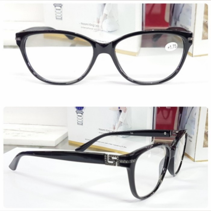 Kacamata Wanita Kacamata Baca Kacamata Plus Kacamata Cat Eyes T86 Ori