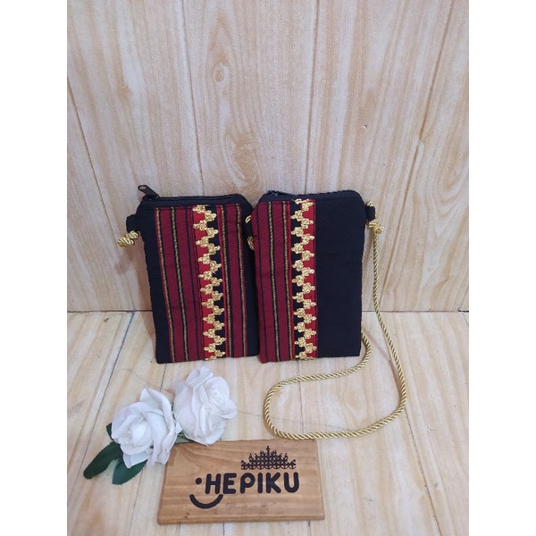 Hepiku Tas HP Selempang list Tapis