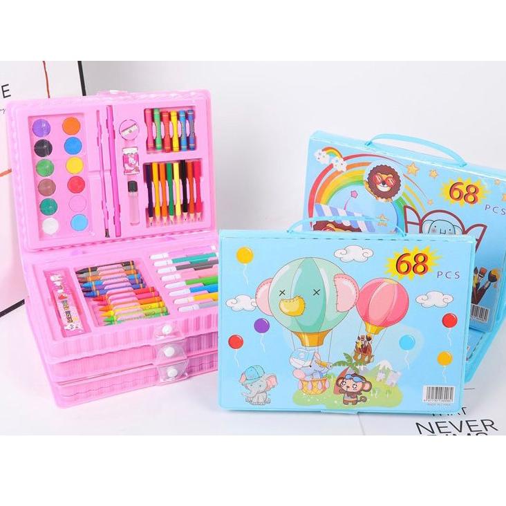 

[KODE 87FZ8] CRAYON SET ISI 68PC ALAT MELUKIS MENGGAMBAR ANAK ATK / PENCIL WARNA