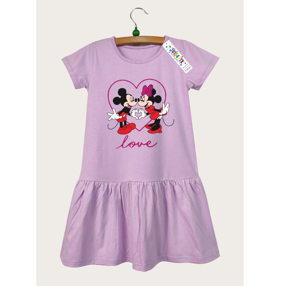 [KODE CGSDY] Dress kaos katun jurasix anak perempuan model remple