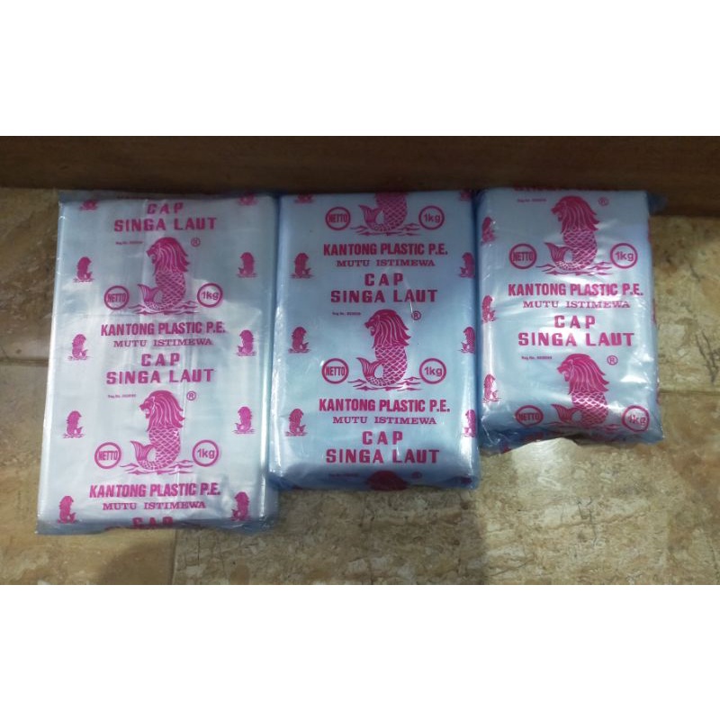 kantong plastik PE cap SINGA LAUT kualitas terbaik