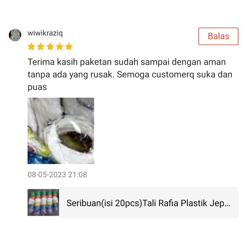 Seribuan(isi 20pcs)Tali Rafia 1000an Plastik Jepang Gulungan Kecil Warna-Warni Kuat Berkualitas Ecer Murah Grosir