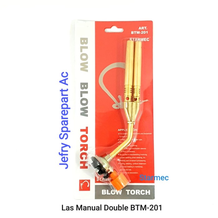 Terlaris Gas Torch Double Manual Kepala Las Portable Blow Blow Torch Starmec