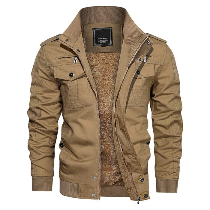 COD Jaket Pria Cowok Zilong Edmun Bomber Model Militer Original Terbaru - KHAKI, L