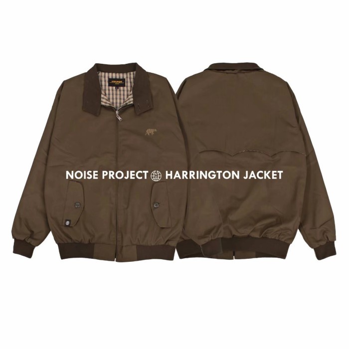 Laris Jaket noise projects harington jacket pria wanita / jaket harington - Cokelat, L