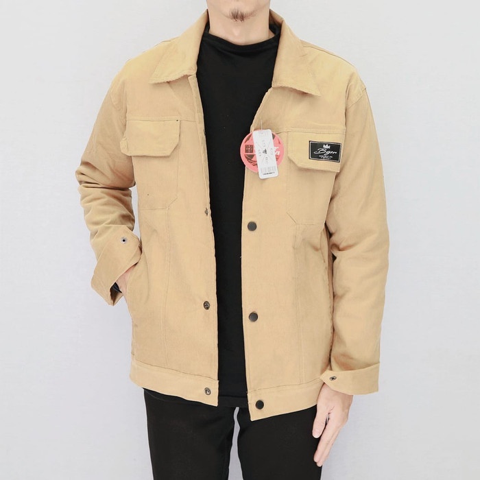 Promo Jaket Corduroy Pria / Jaket Pria / Corduroy / Jaket Distro / Jacket - cream, M