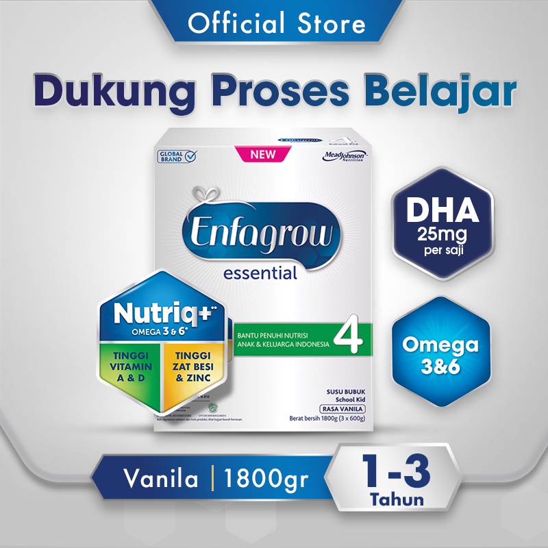 Enfagrow Essential 4 Susu Formula Rasa Vanila 1800gr