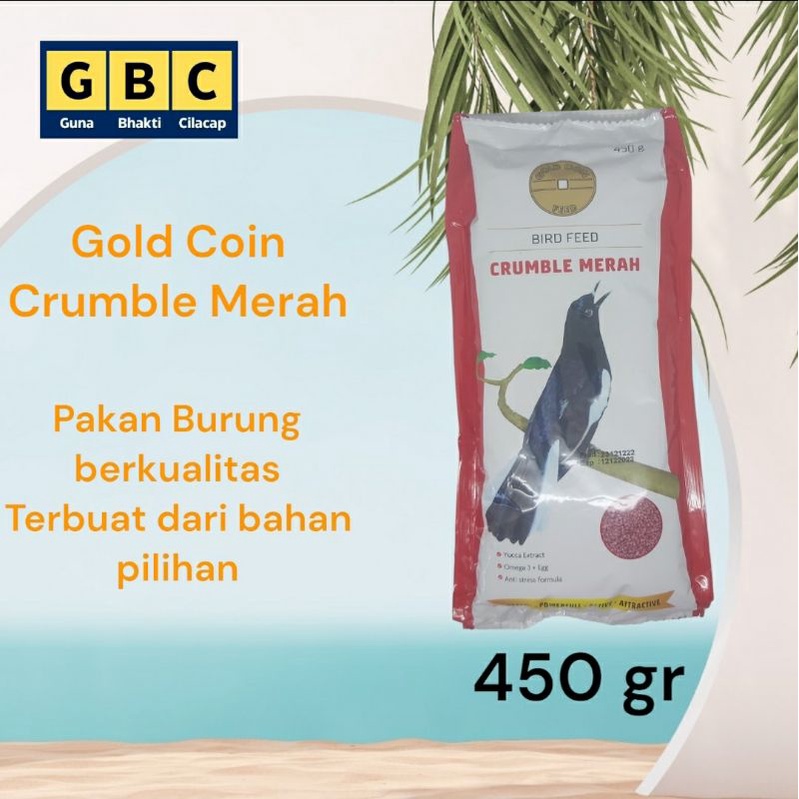 Gold Coin Crumble Merah / Pakan Burung