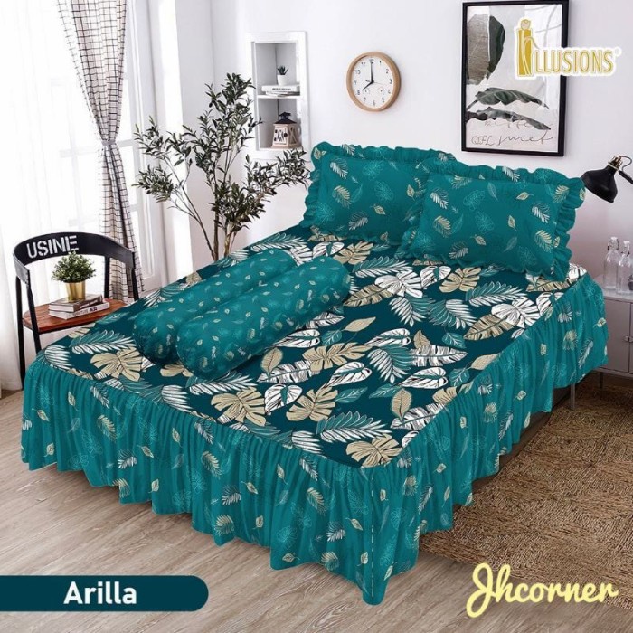 Sprei sprei rumbai 180x200 illusions - seprei rumbay kjng size- sprey tipe b - arilla(I6L1) Sprei Ka