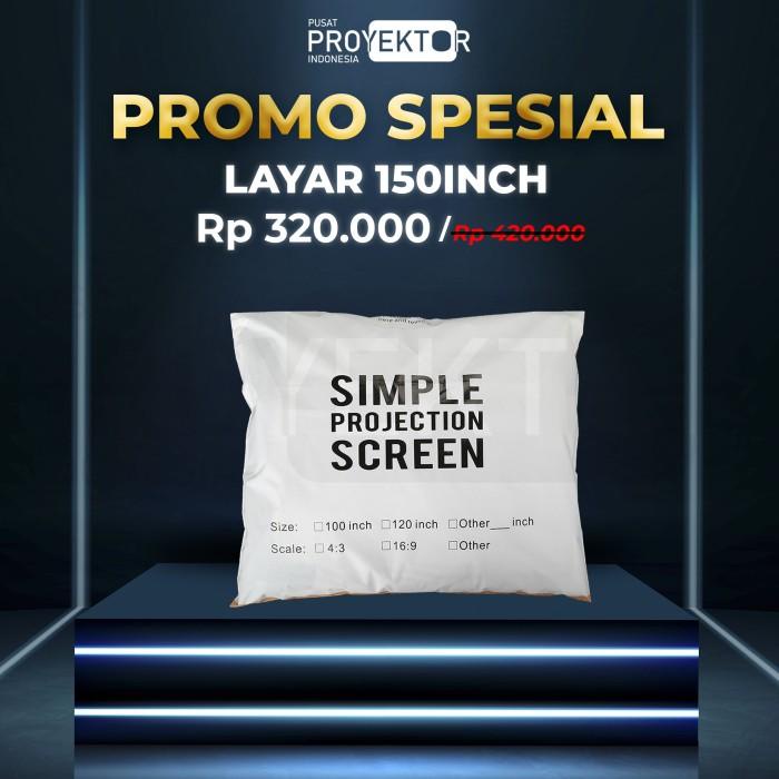 Terlaris Layar Proyektor Portable 150 Inch | Simple Screen Projector