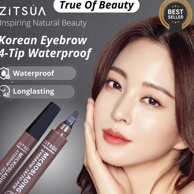 DISCOUNT  ZITSUA Korean Eyebrow 4-Tip Waterproof-Pensil Alis Microblading [KODE 339]