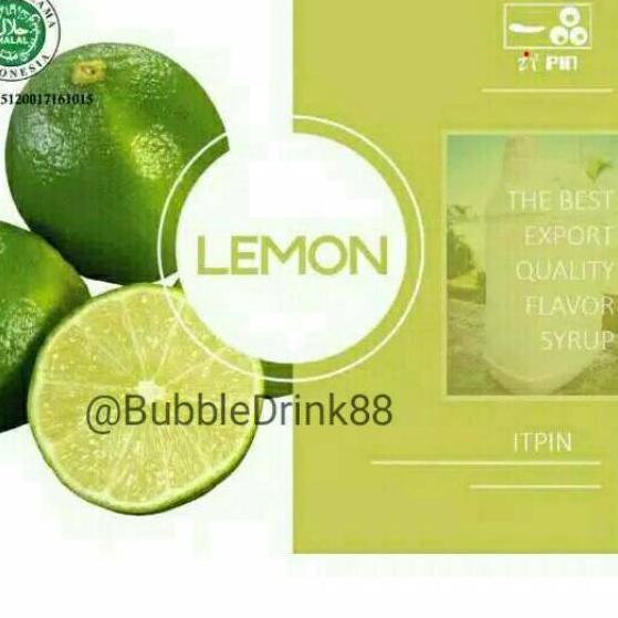 

Promo | KI3 | PROMO Itpin Sirup 2.5kg Rasa Lemon / Lemon Syrup Concentrate Premiun harga per jrigen 2LJ