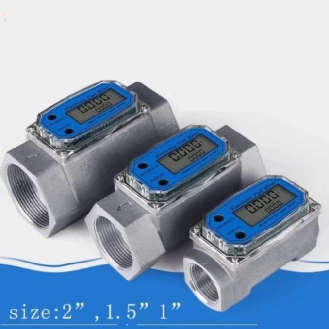 digital flow meter turbine 1 inch Flow meter Solar/Air Digital 1"